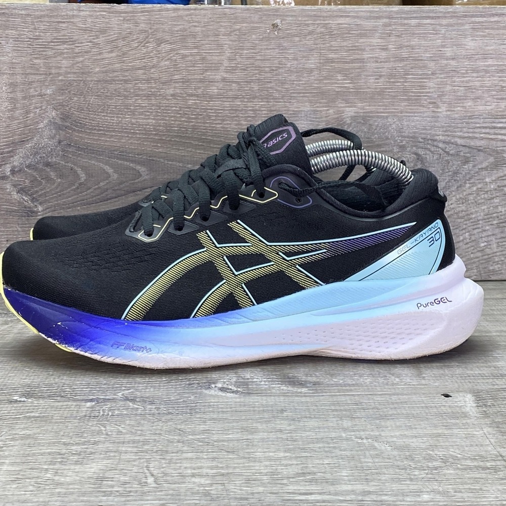 Asics Womens‎ Gel Kayano 30 Size 10 Black/Glow Shoes Running Athletic Sneakers